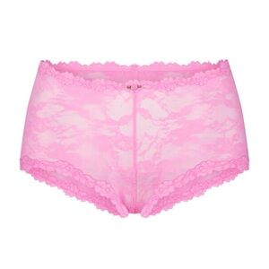 Skims Stretch Lace Boyshort in Sugar Pink Sz Large